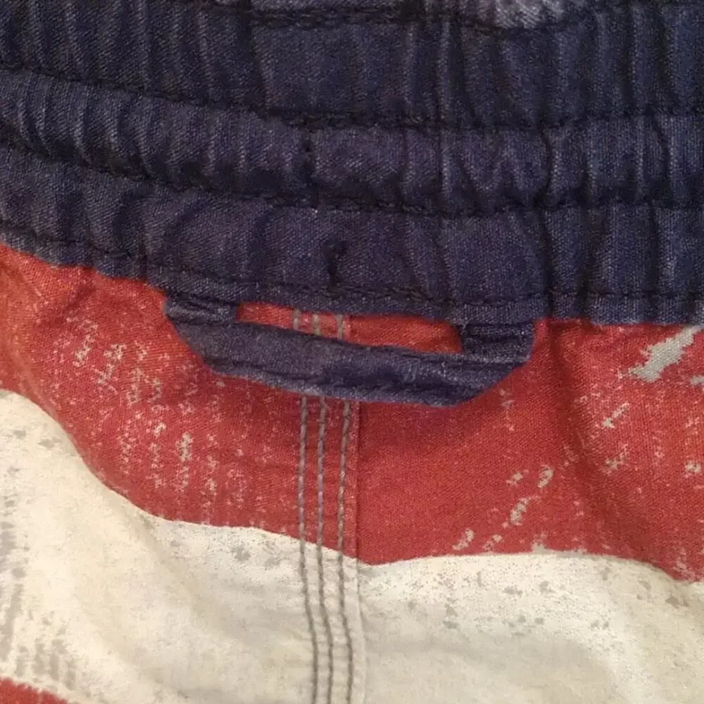 Patriotic Mens Mossimo Supply Company American Flag Shorts Swim July 4 size XL